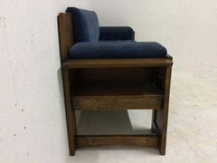 An Architectural Oak Settee or Sofa in the Style of Charles Rennie Mackintosh