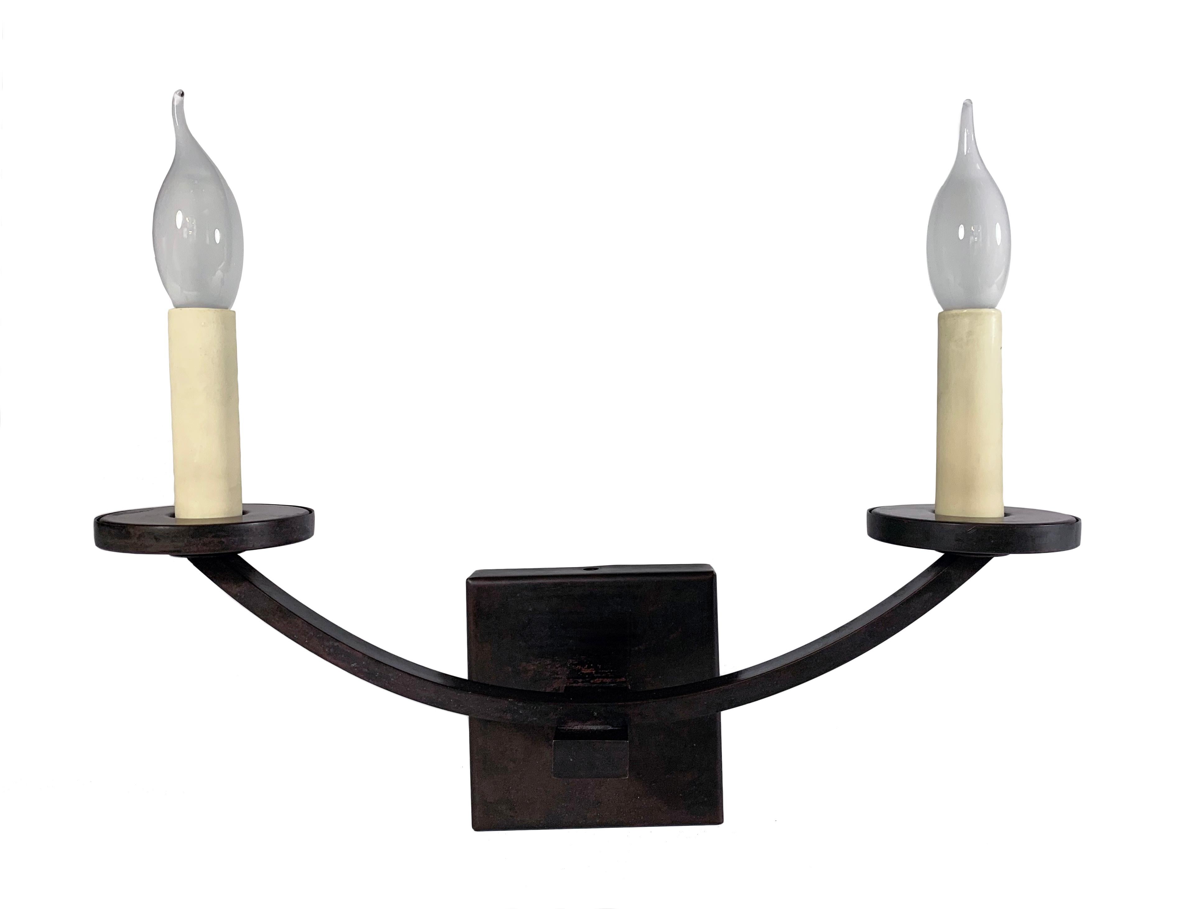 Modern Two-Arm Wall Light For Sale