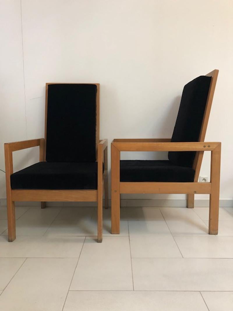 Two Armchairs by André Sornay, circa 1950 For Sale 1