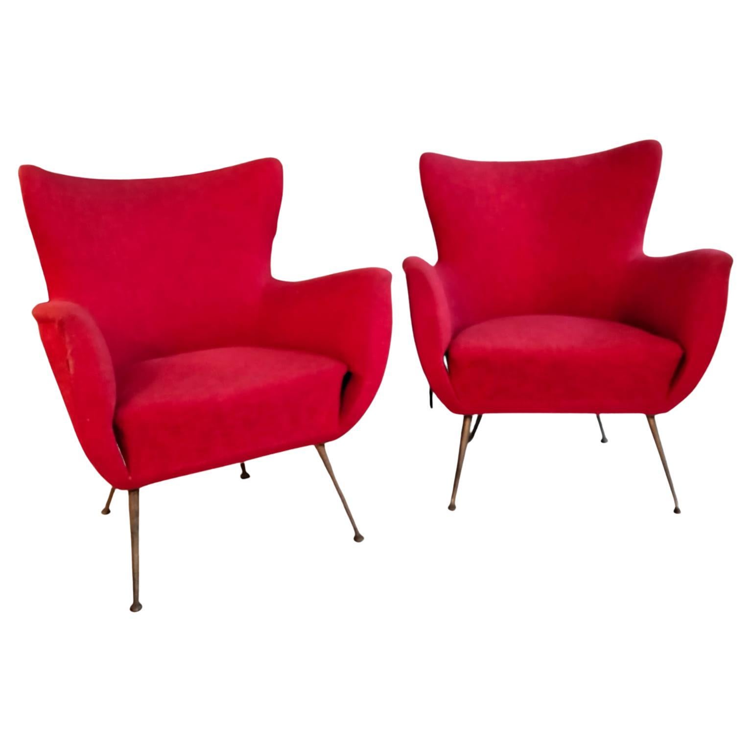 Two Armchairs by Isa Bergam Mid-Century Modern For Sale