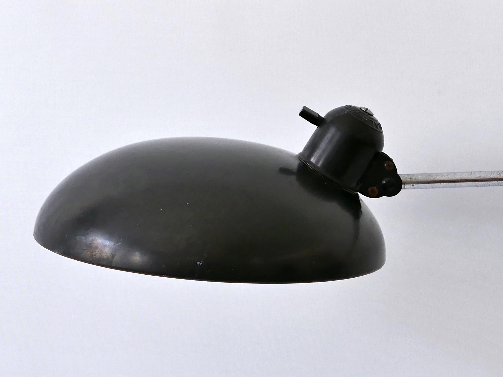 Two-Armed Bauhaus Table Lamp 6660 Super by Christian Dell for Kaiser Idell 1930s 6