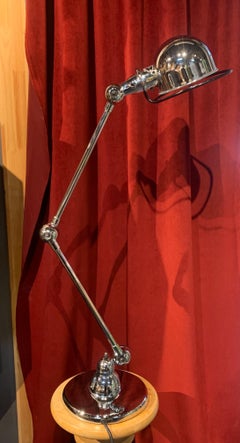 Lampada industriale da lettura francese a due braccia Jielde di Jean Louis Domecq