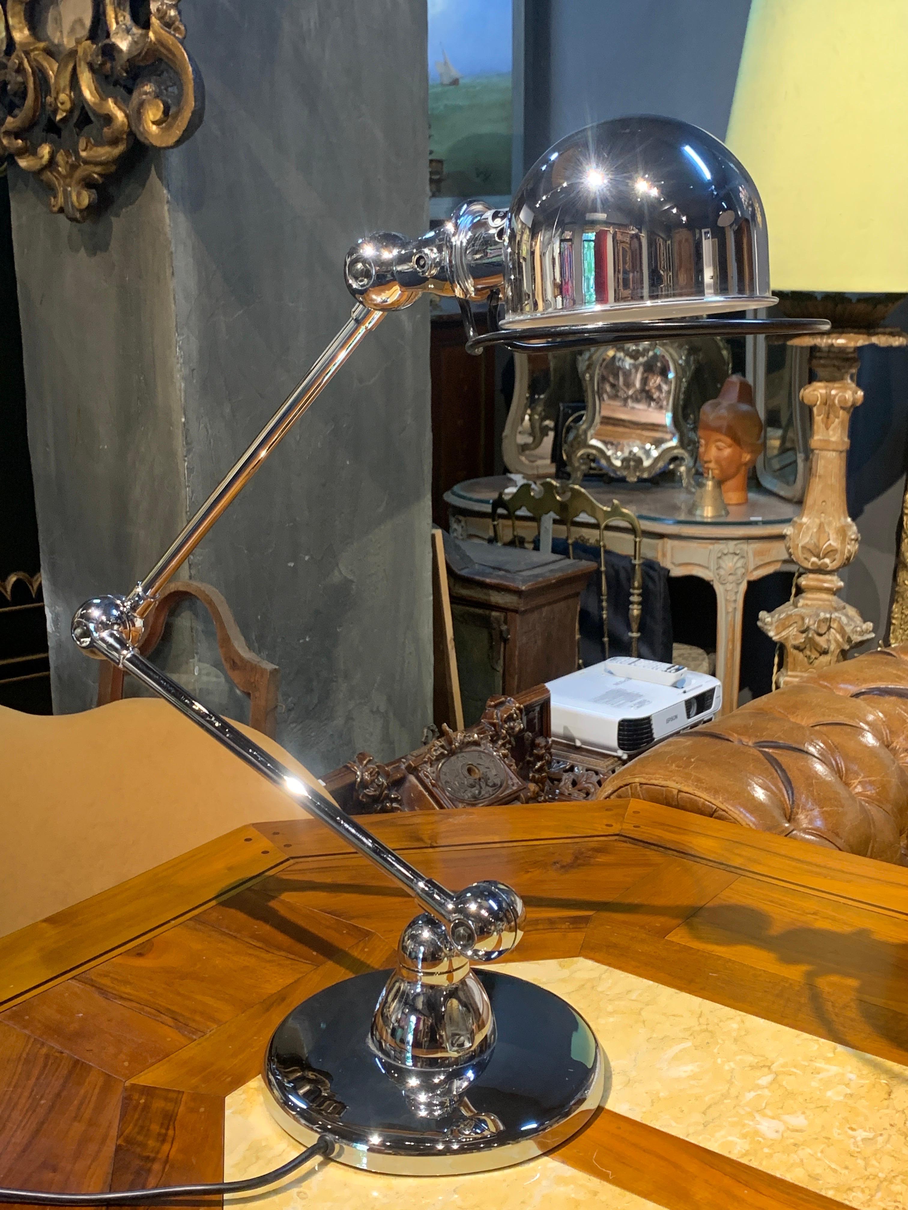 Two Armed JIELDE French Reading Industrial Lamp by Jean-Louis Domecq For Sale 4