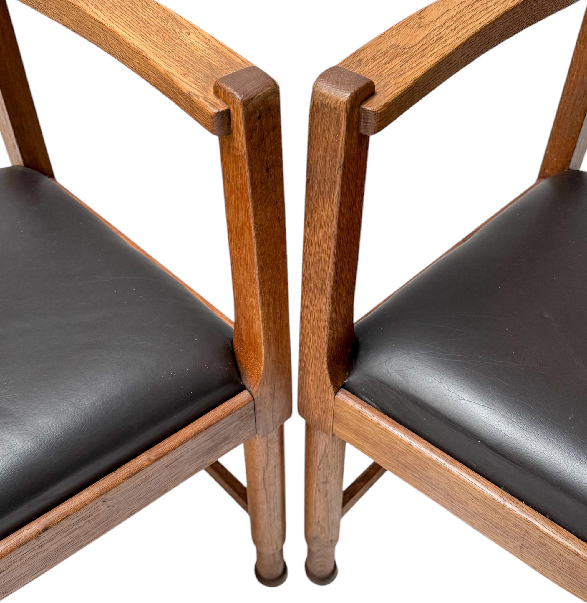 Early 20th Century Two Art Deco Amsterdamse School Armchairs, by Frits Spanjaard, 1920s For Sale