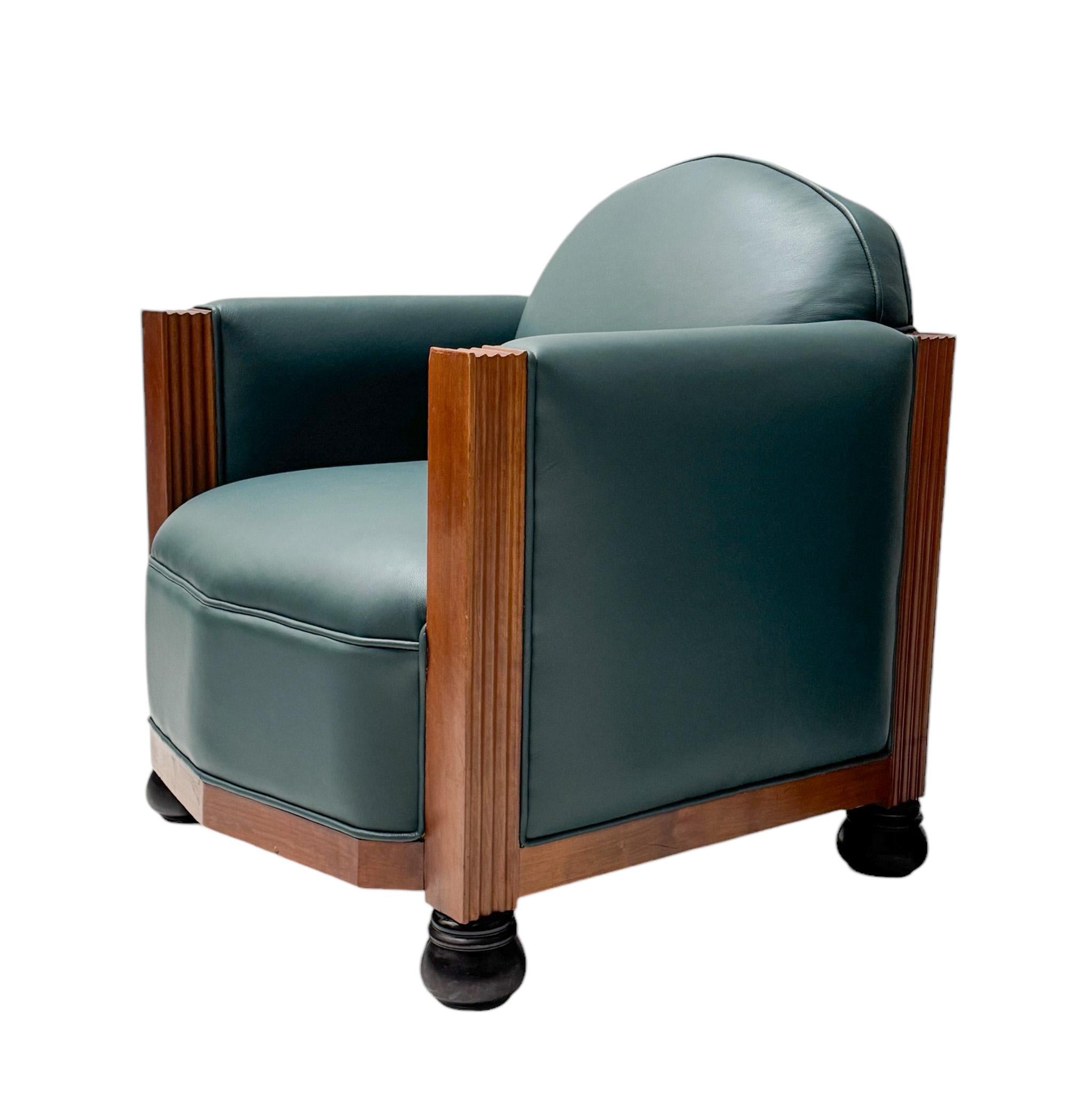 Two Art Deco Amsterdamse School Lounge Chairs by Fa. Drilling Amsterdam, 1920s For Sale 2