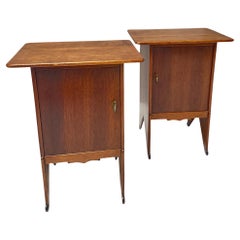 Two Art Deco Amsterdamse School Nightstands by Willem Penaat for Metz & Co.