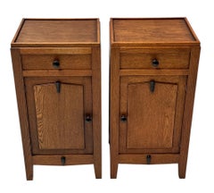 Two Art Deco Amsterdamse School Nightstands or Bedside Tables, 1920s
