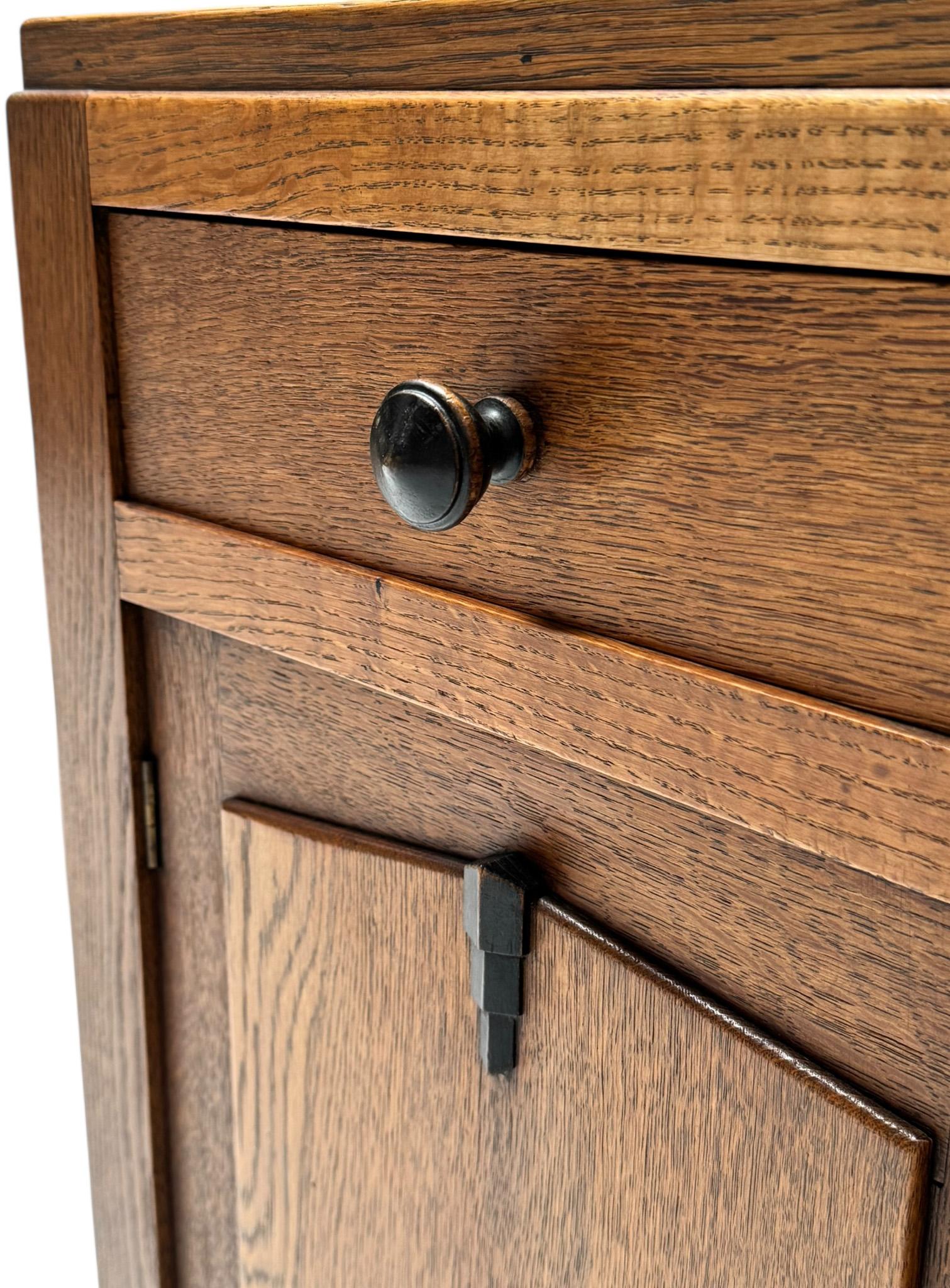 Two Art Deco Amsterdamse School Nightstands or Bedside Tables, 1920s For Sale 4