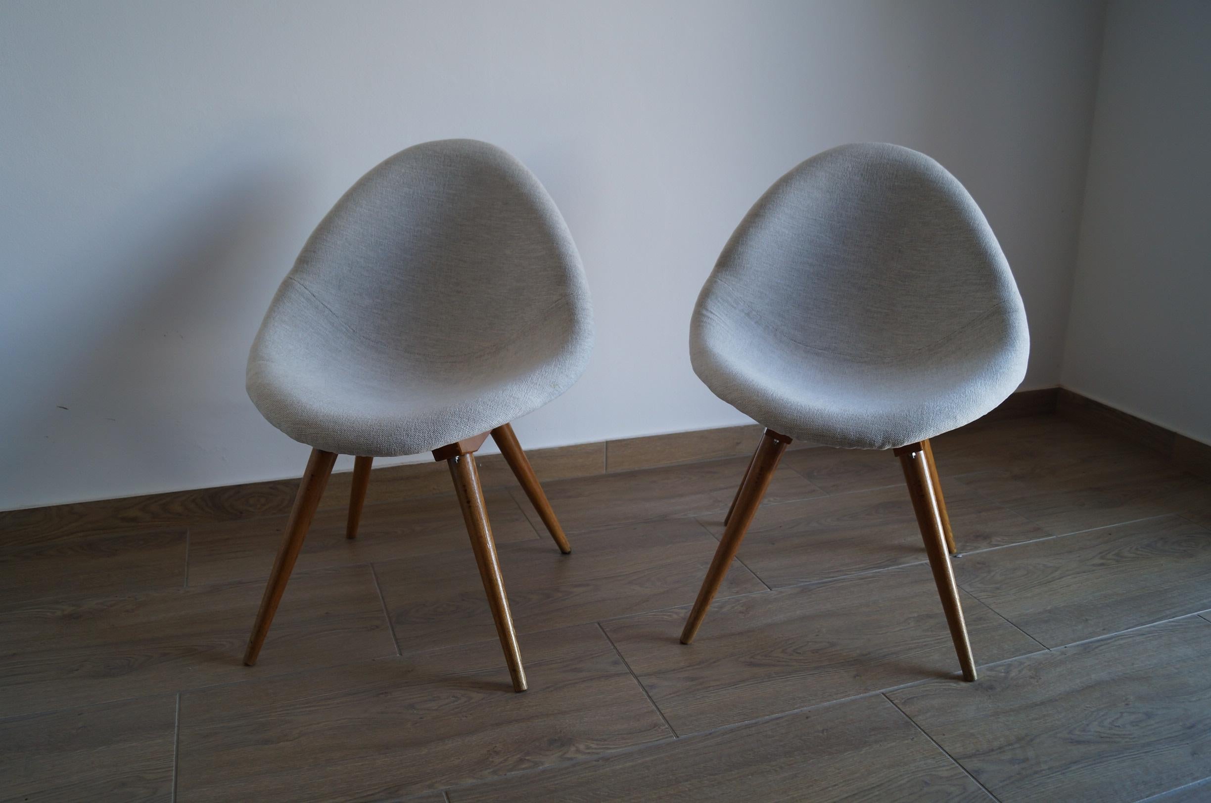 Two Art Deco Armchair Shell from 1950 For Sale 4