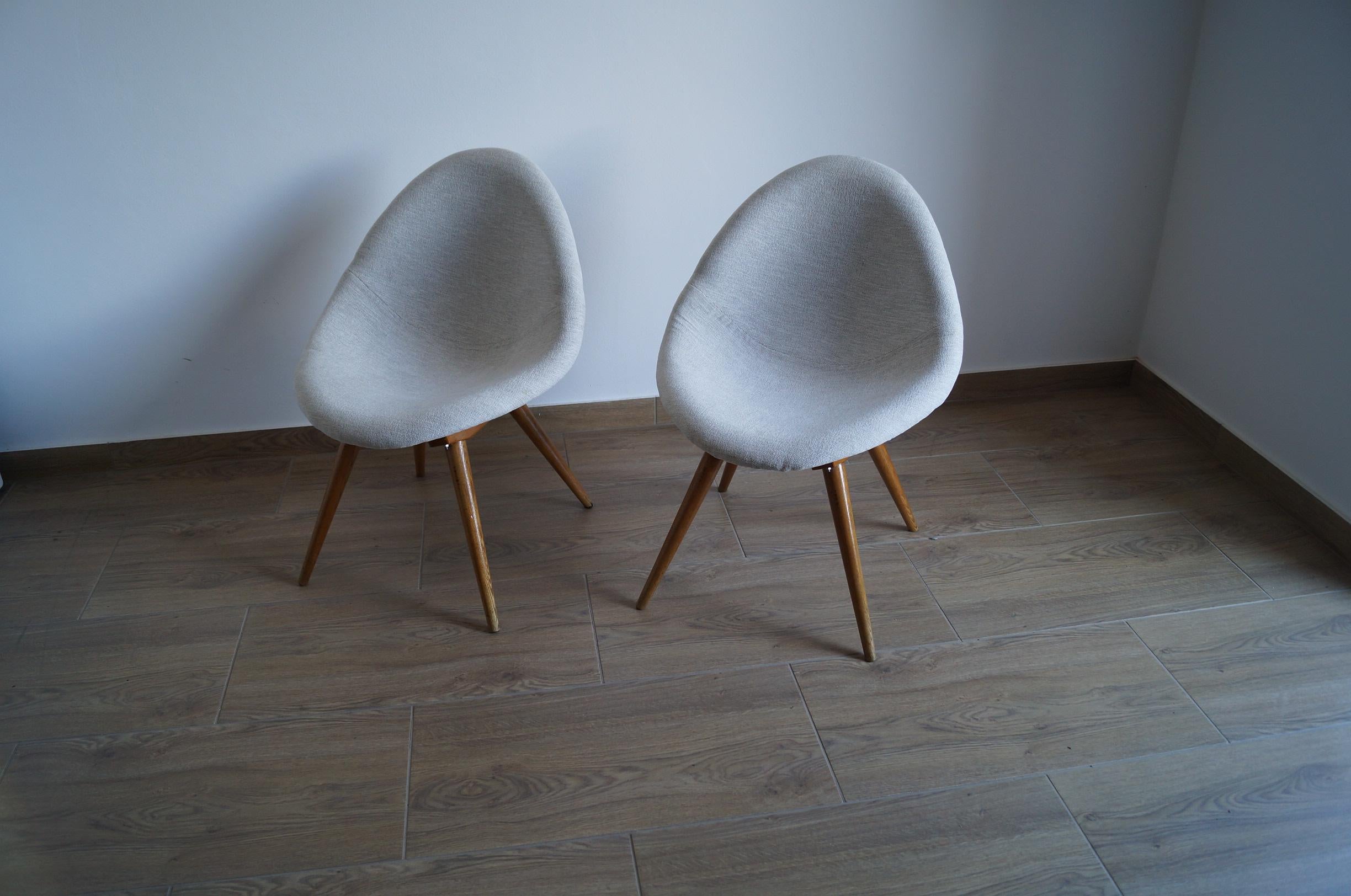 Czech Two Art Deco Armchair Shell from 1950 For Sale