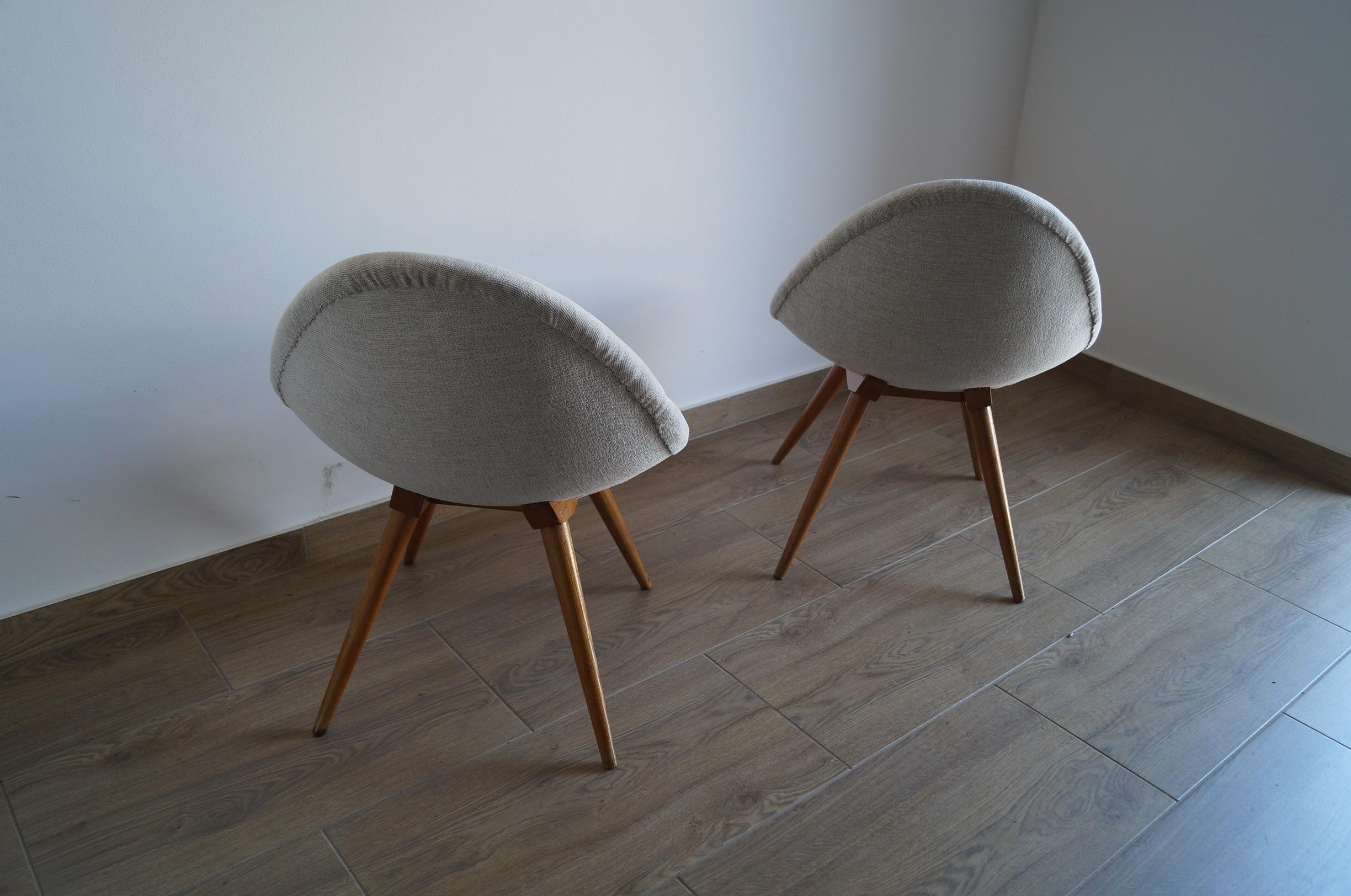 Two Art Deco Armchair Shell from 1950 For Sale 3