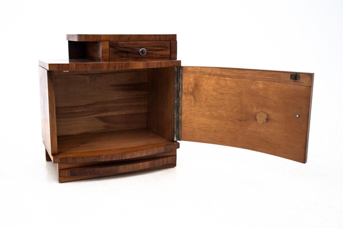 Walnut Two Art Deco Bedside Tables
