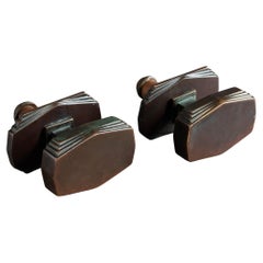 Two Art Deco Bronze Centre Pulls