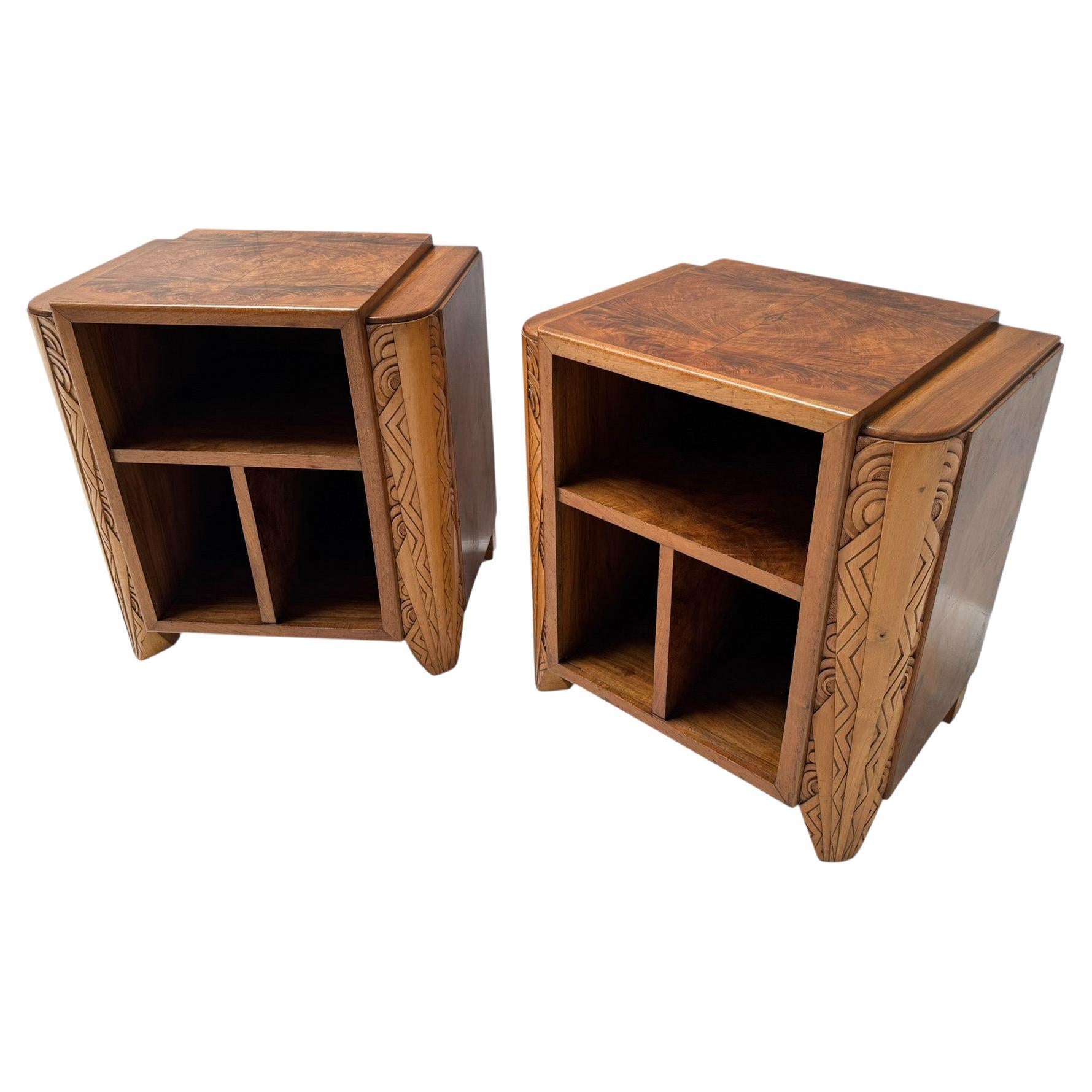 Two Art Deco Cabinets or Bed Side Tables, 1930s