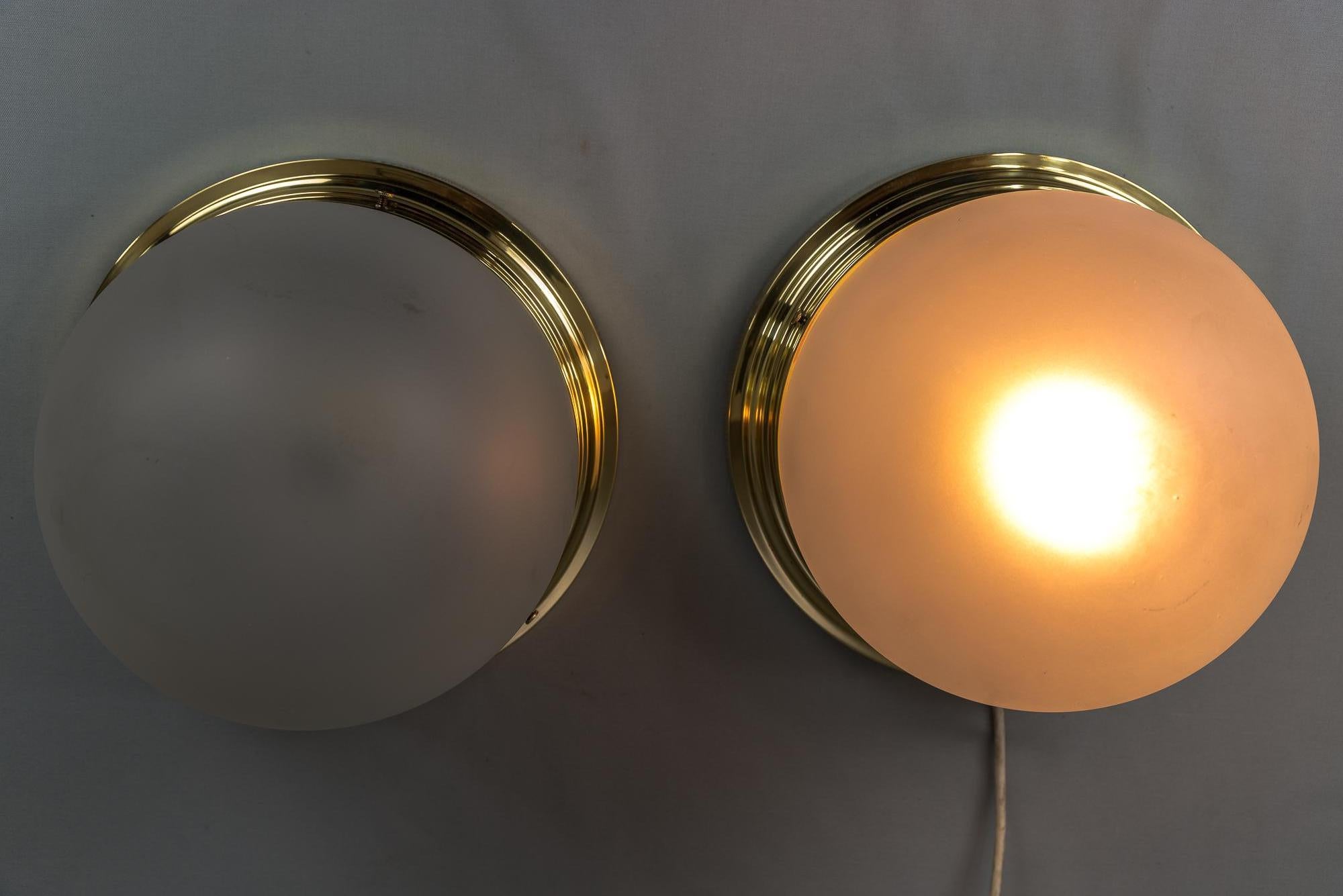 Two Art Deco Ceiling Lamps, circa 1920s In Good Condition In Wien, AT