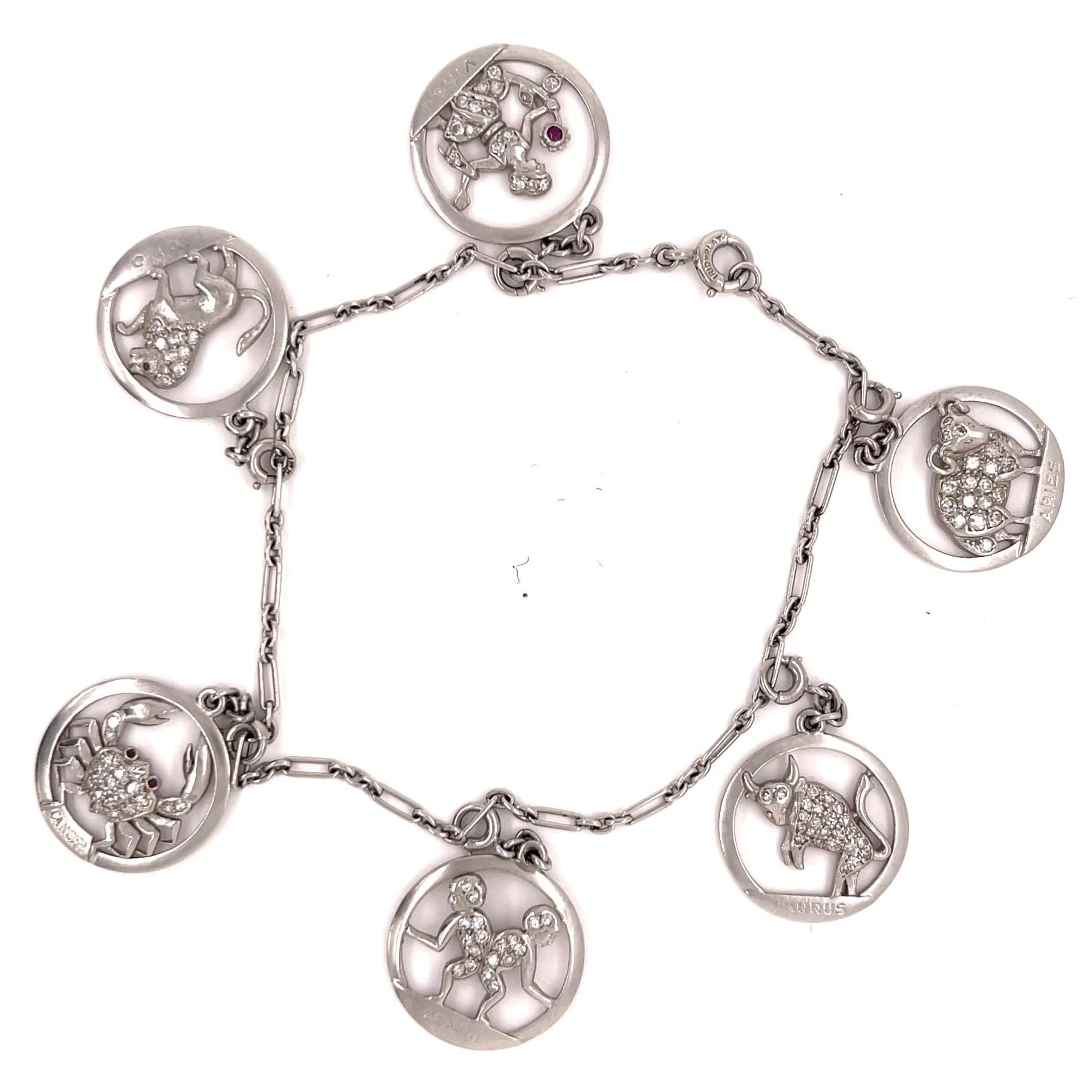 zodiac sign bracelet charms