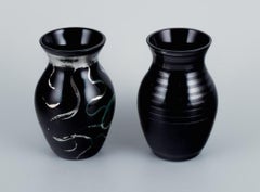 Two Art Deco Glass Vases, 1930-1940s, Germany