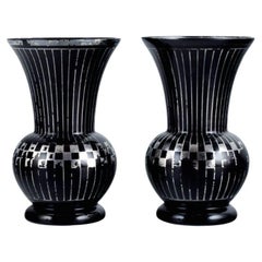 Two Art Deco Glass Vases, Germany, 1930-1940s