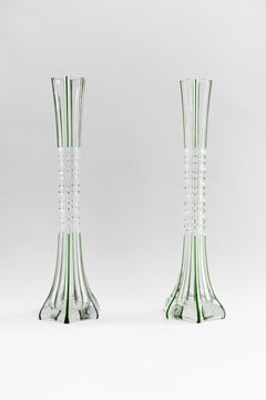 Deux vases en verre Art déco, Vienne, vers 1920