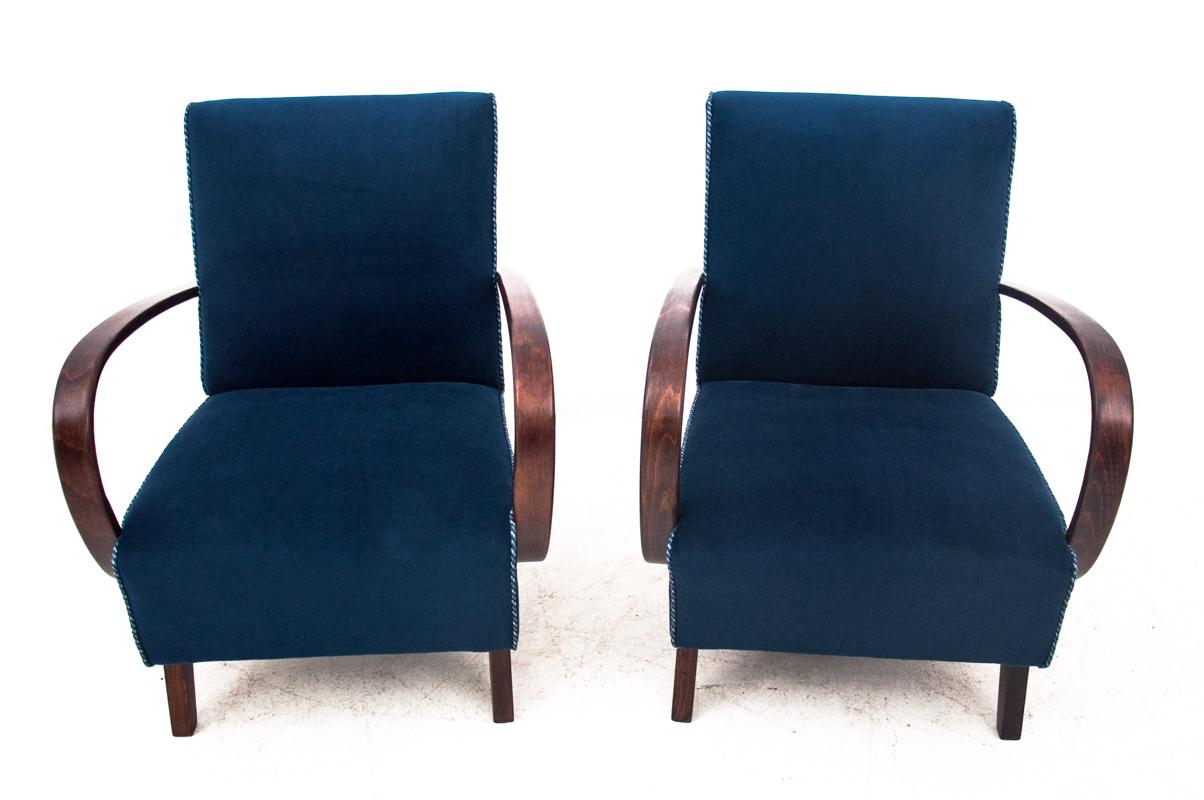Deux fauteuils Art Déco H-227, Jindrich Halabala, Tchécoslovaquie, années 1930 en vente 3