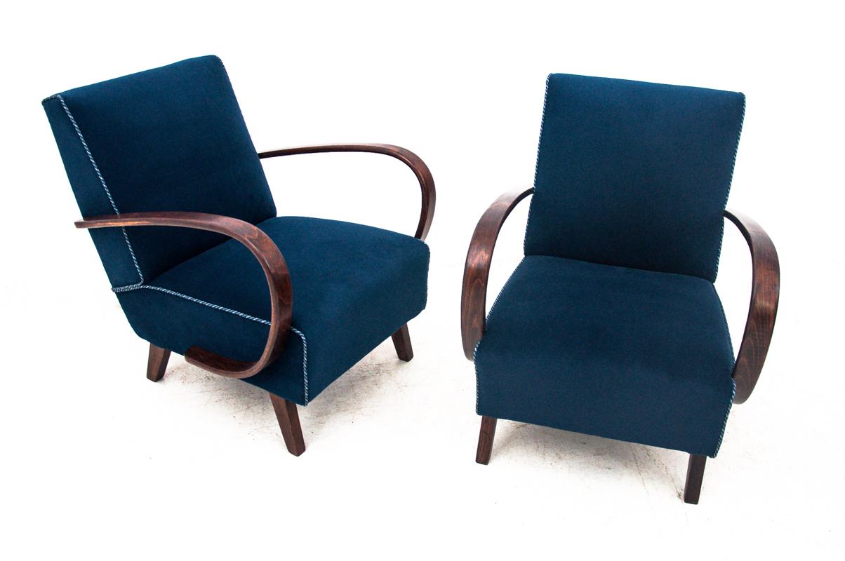 Deux fauteuils Art Déco H-227, Jindrich Halabala, Tchécoslovaquie, années 1930 en vente 2