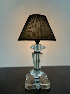 Two Art Deco Lamps ITSO Baccarat and Jacques Adnet, France circa 1940