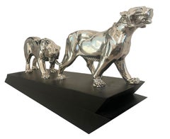 Two Art Deco lions, France circa 1930