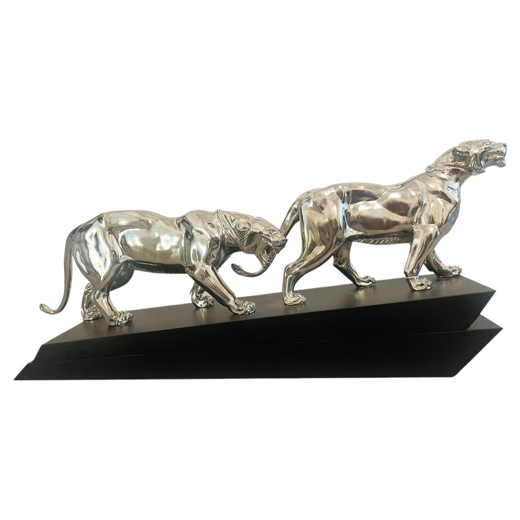 Two Art Deco lions, France circa 1930