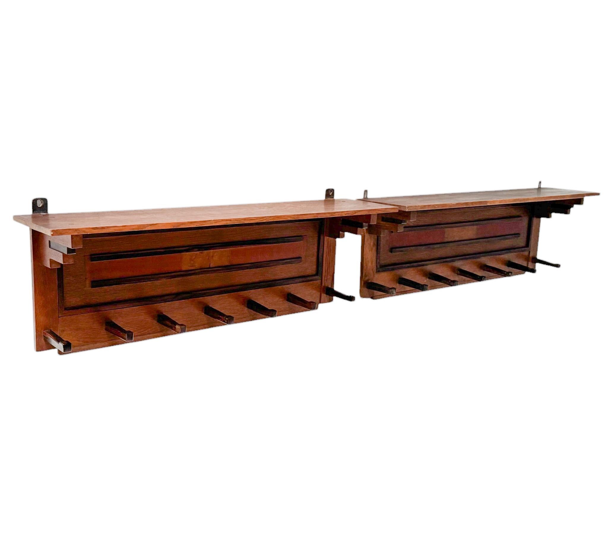 Dutch Two Art Deco Modernist Coat Racks by P.E.L. Izeren for De Genneper Molen For Sale