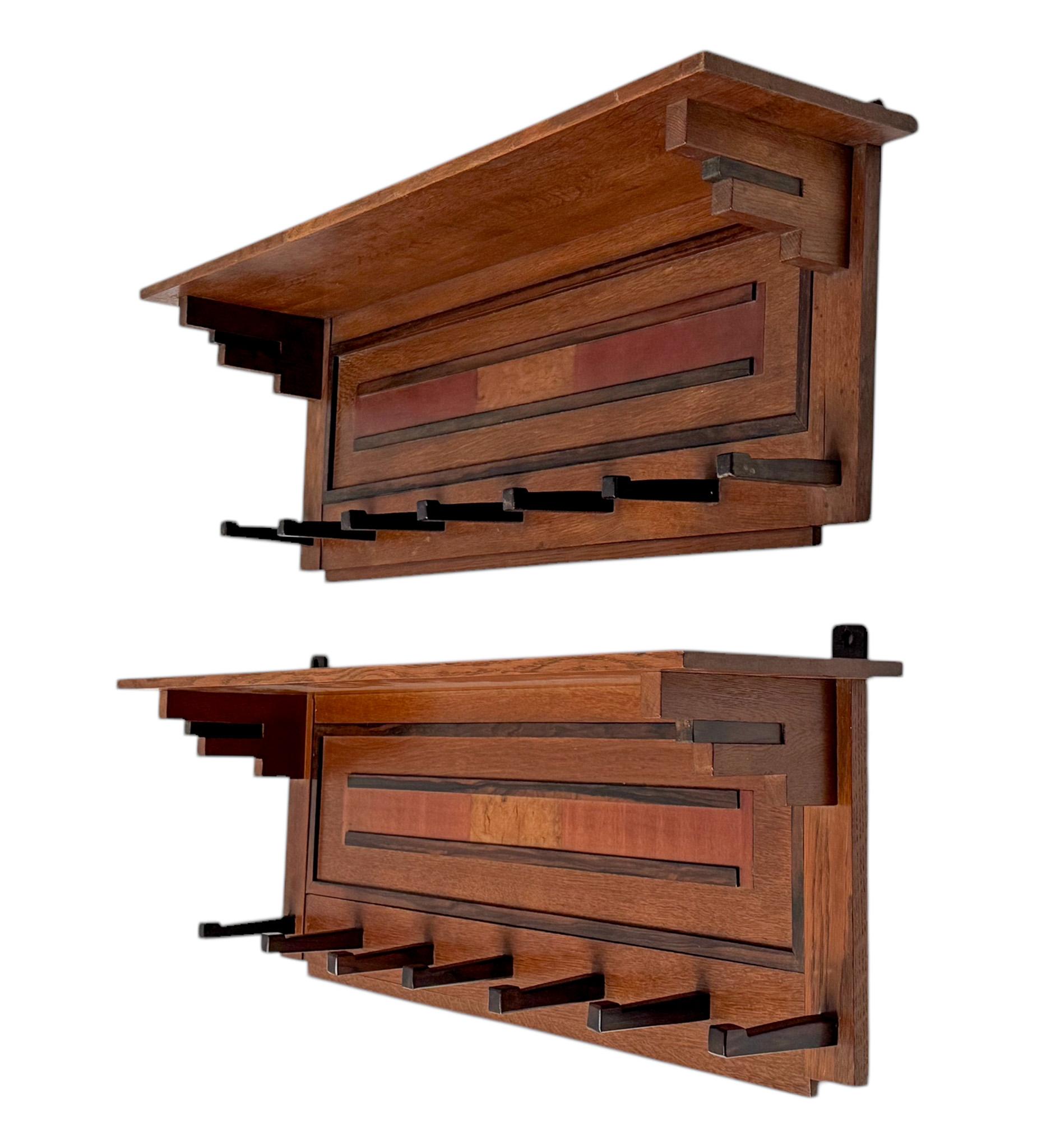 Early 20th Century Two Art Deco Modernist Coat Racks by P.E.L. Izeren for De Genneper Molen For Sale