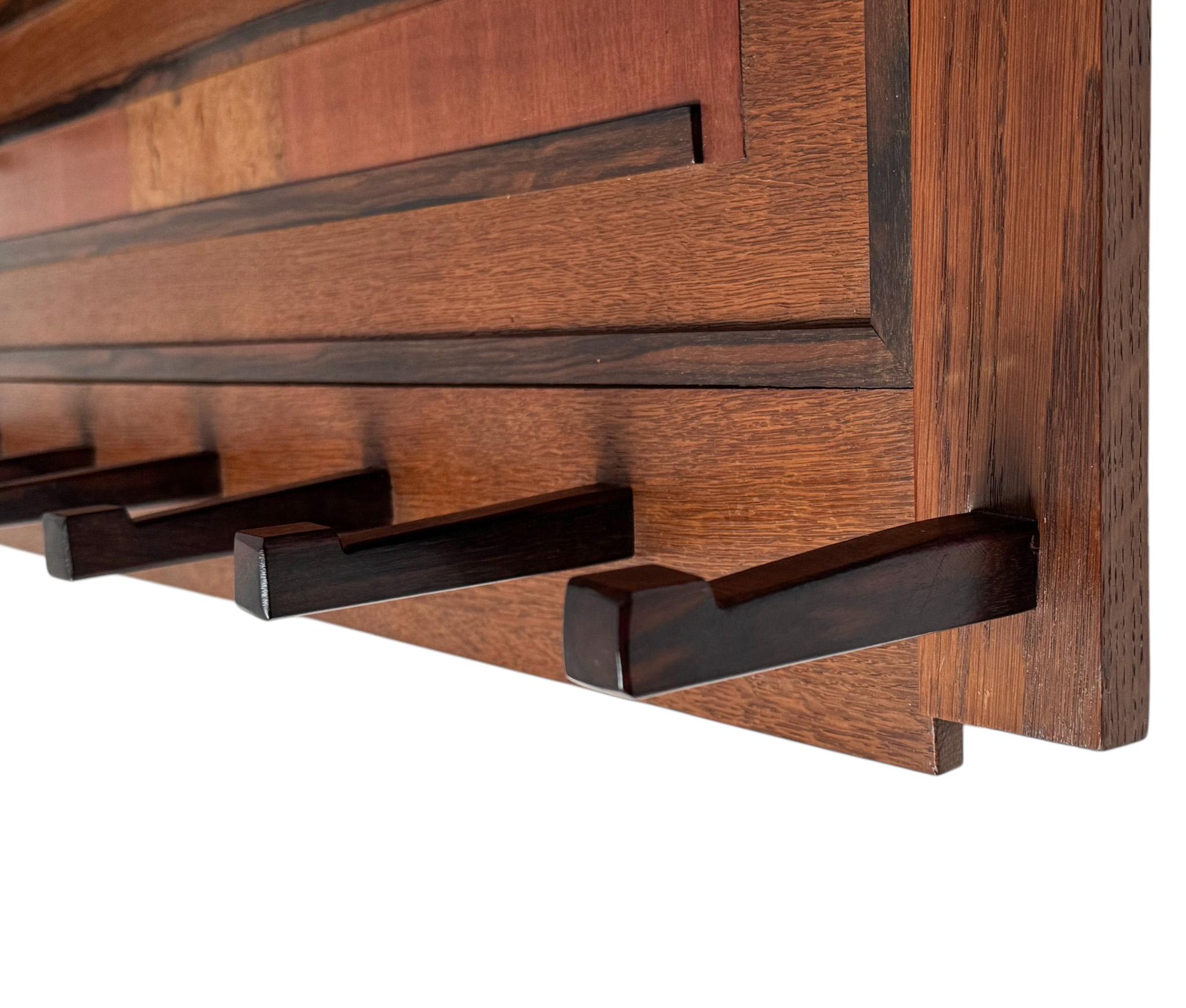 Macassar Two Art Deco Modernist Coat Racks by P.E.L. Izeren for De Genneper Molen For Sale