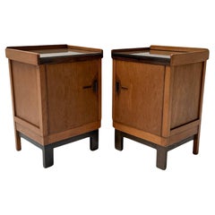 Two Art Deco Modernist Nightstands or Bedside Tables, 1920s