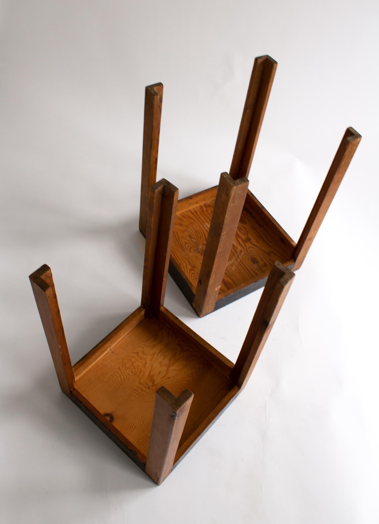 Two Art Deco Nesting Tables Made of Unknown Swedish Artist in 1930s-1940s For Sale 2