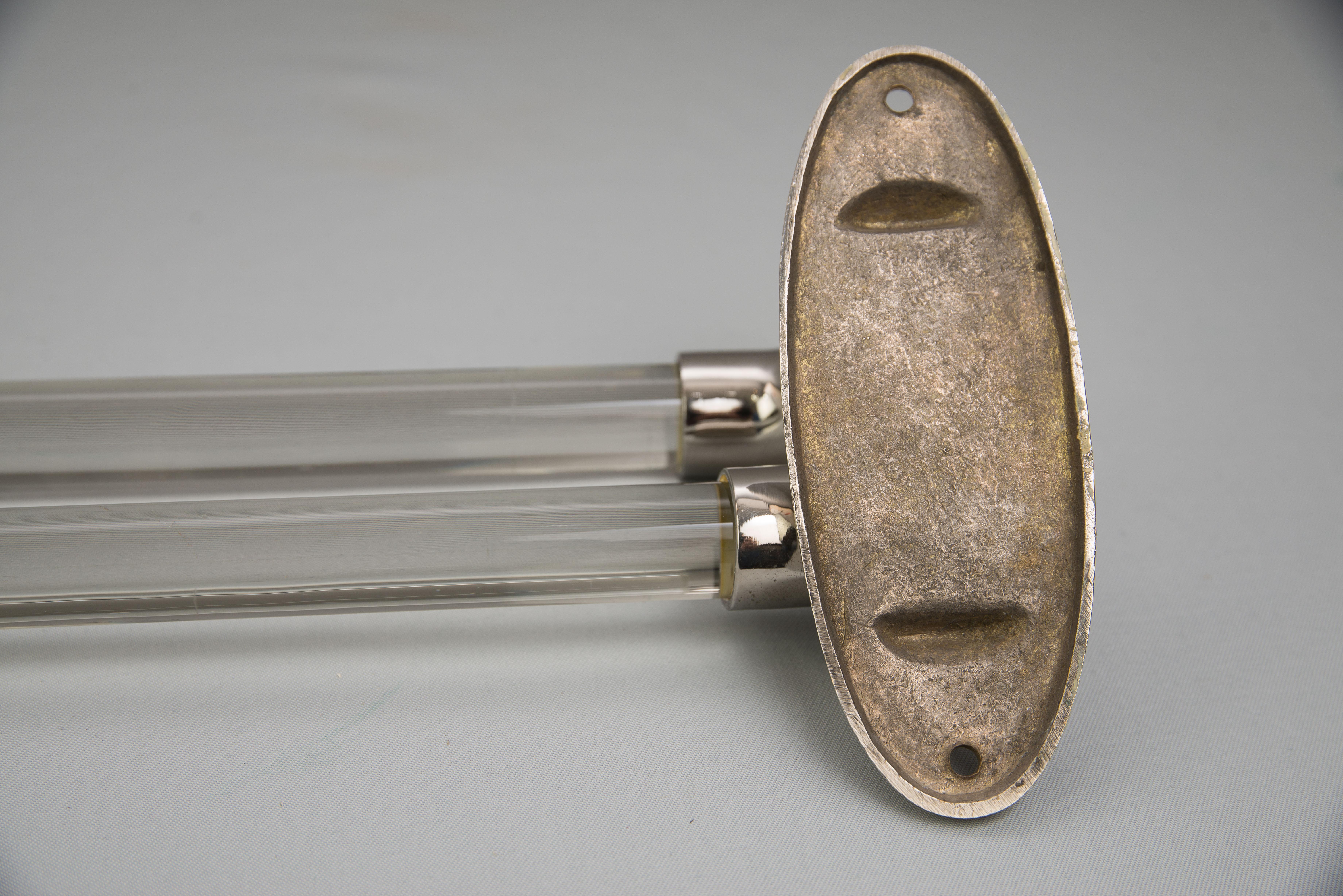Early 20th Century Two Art Deco Nickel-Plated Towel Holder, circa 1920s