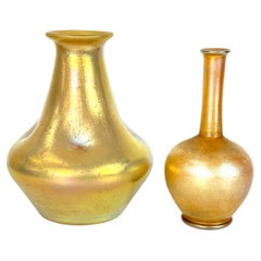 Deux vases Art Nouveau en verre favrile, Louis Comfort Tiffany