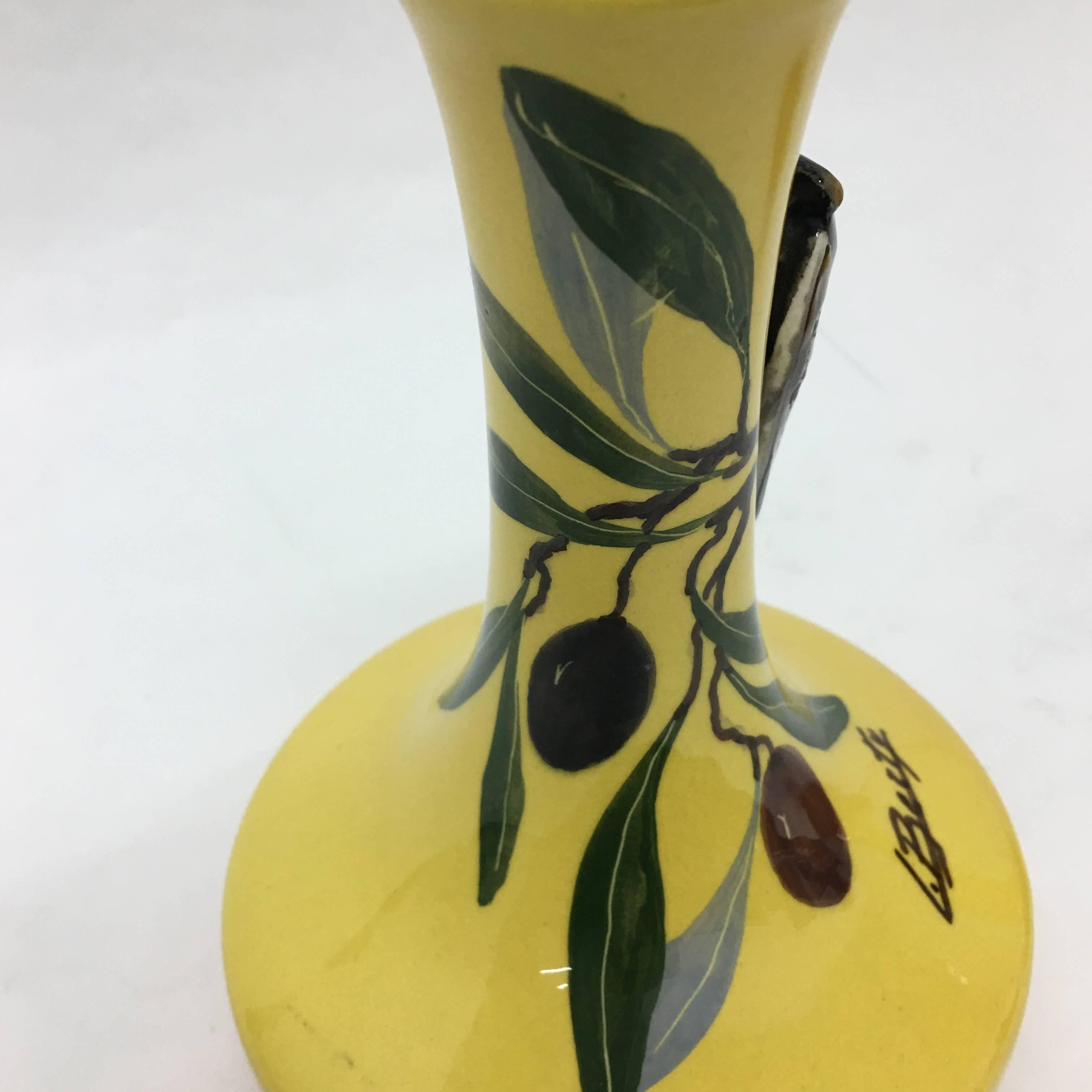 19th Century Two Art Nouveau French Fajence Vases, circa 1900
