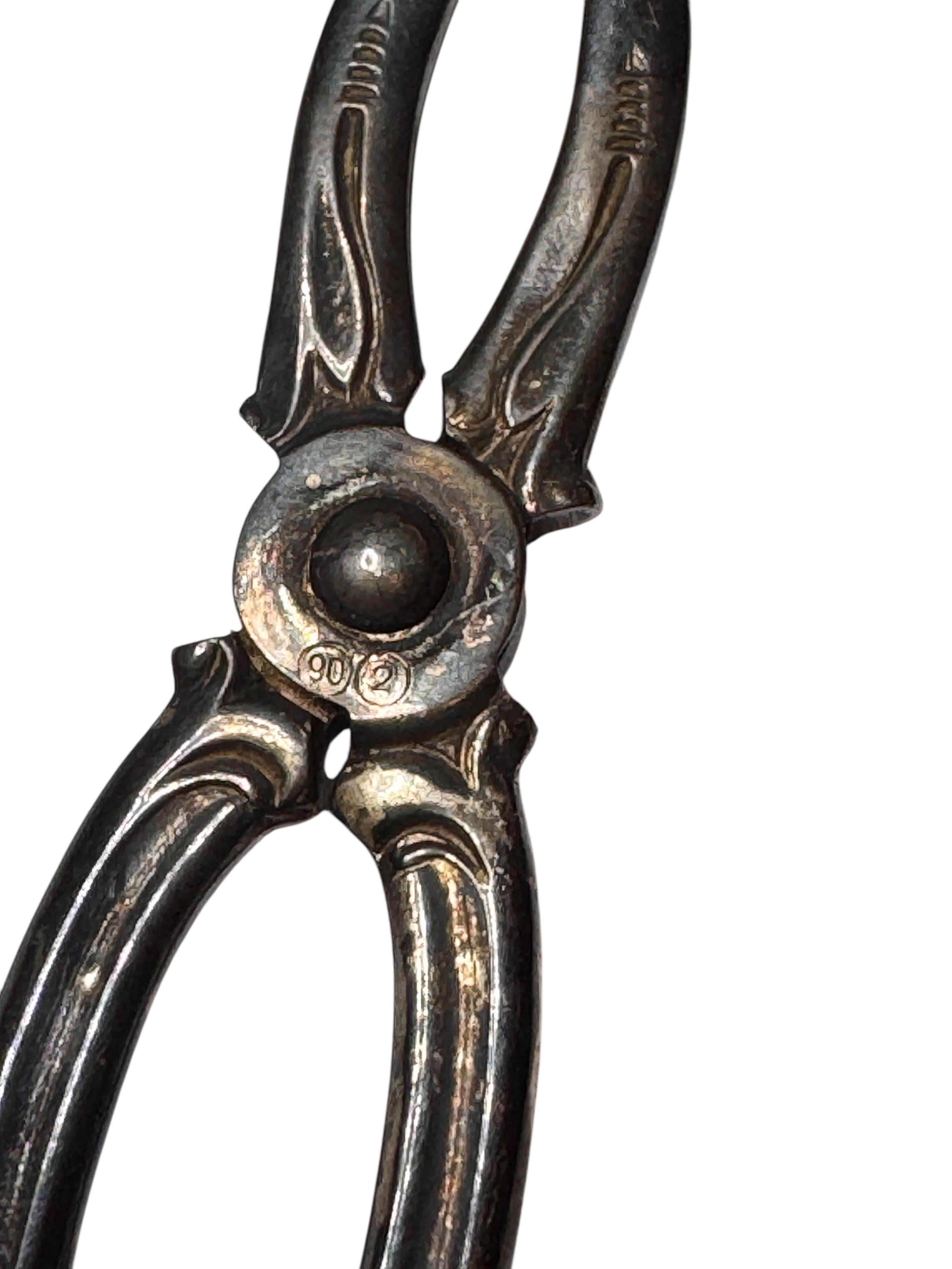 Due pinze da portata in argento Art Nouveau per torte, pasticcini e caramelle, Germania, 1900 in vendita 8