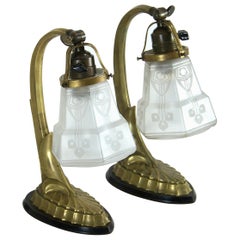 Two Art-Nouveau Table Lamps, Central Europe, circa 1915