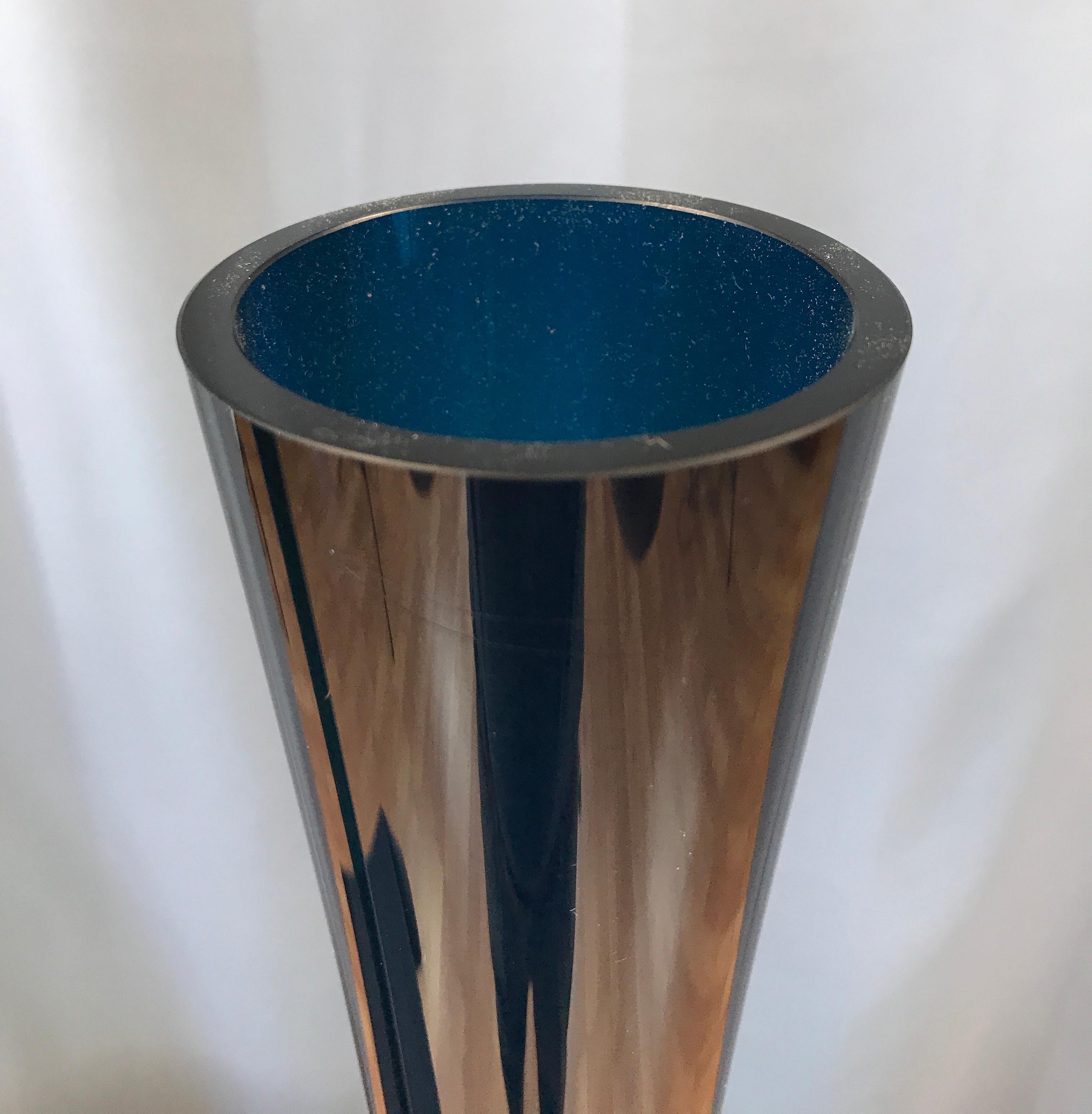 Arthur Percy Blaue Blomglas-Glühbirnenvasen Gullaskruf Schwedisch im Angebot 2