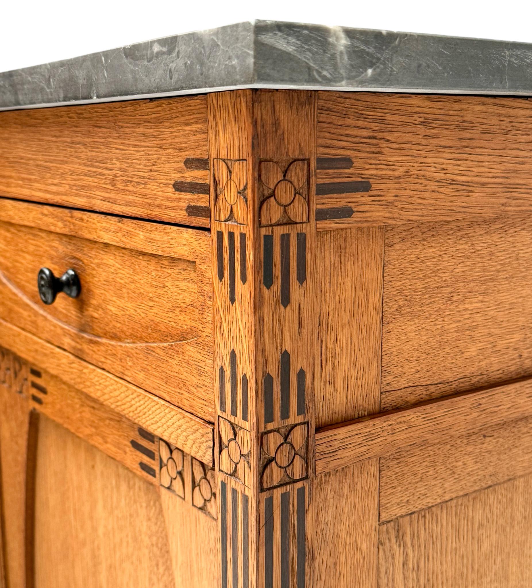 Two  Arts & Crafts Nightstands or Bedside Tables by H. P. Mutters & Zoon, 1900s 7
