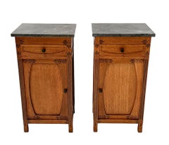 Two  Arts & Crafts Nightstands or Bedside Tables by H. P. Mutters & Zoon, 1900s