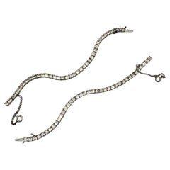 Pulsera de Tenis Vintage Austriaca de Cristal Cuadrado de Alta Calidad