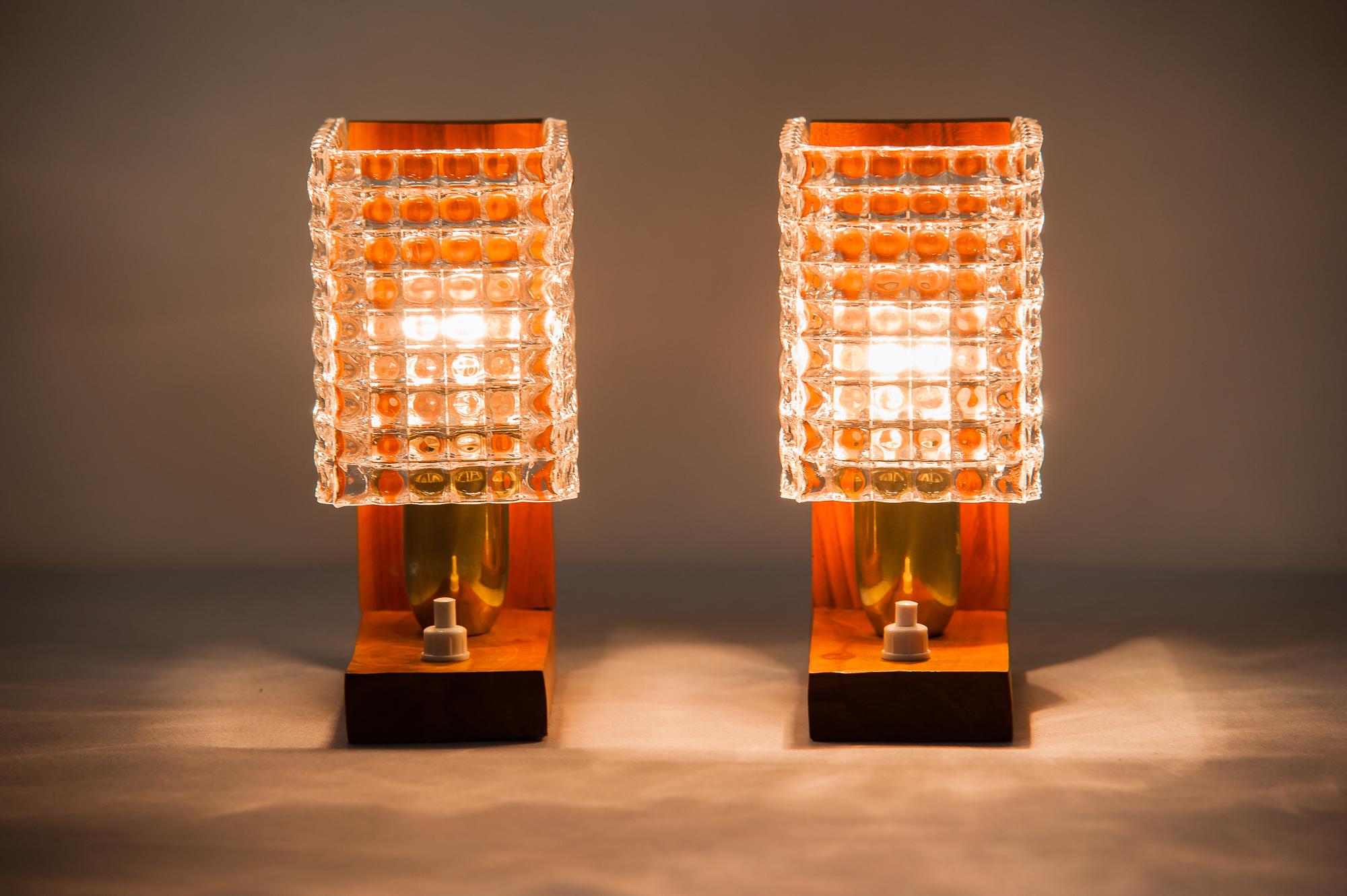 Lucite Two Austroluxe Table Lamps, circa 1960s For Sale