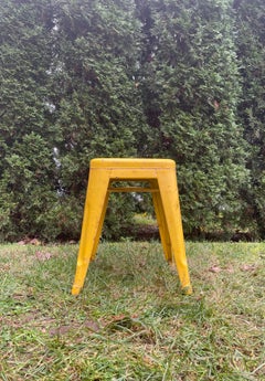 Two Authentic French Vintage "Tabouret H" Stools by Tolix