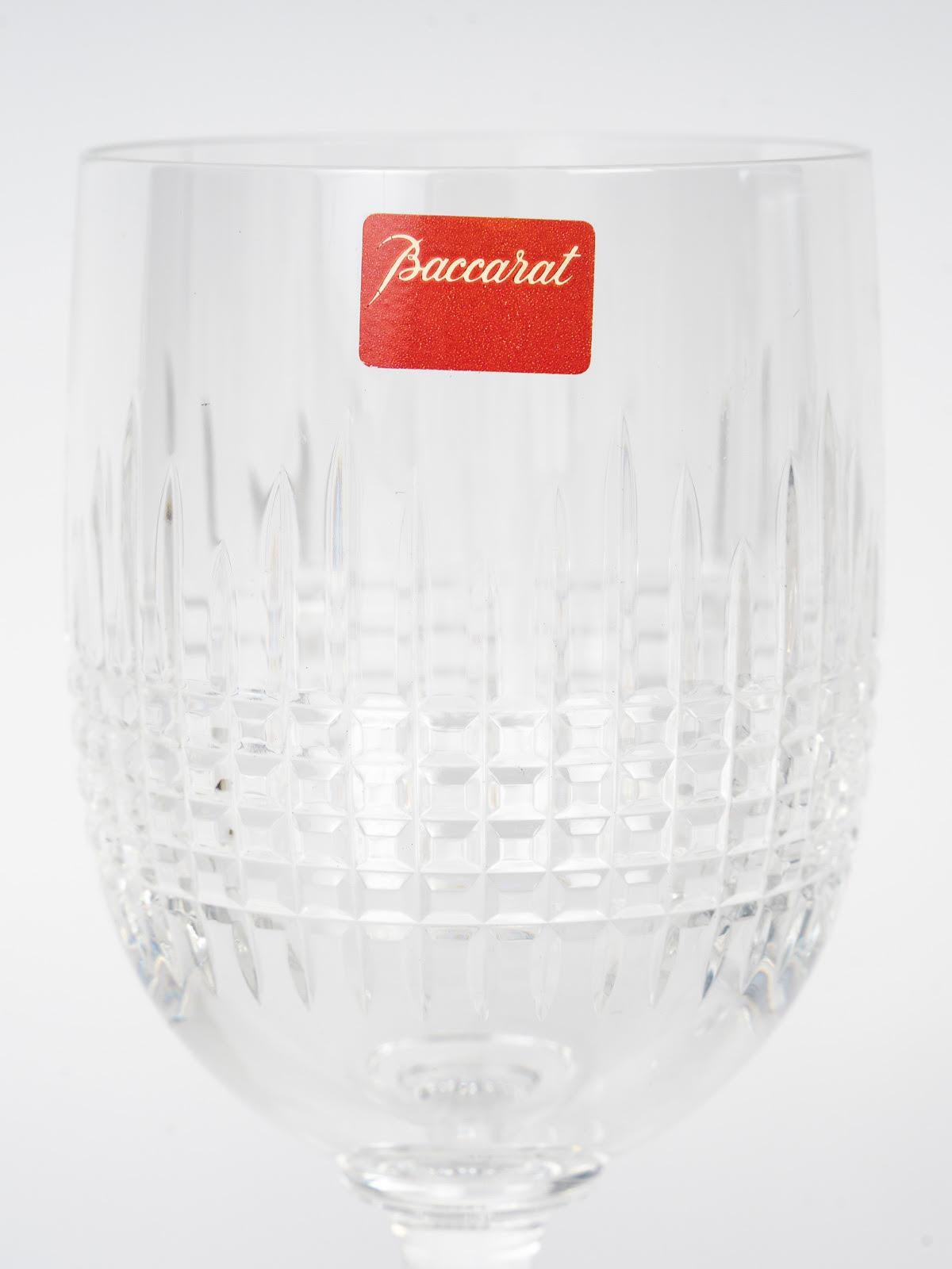Mid-Century Modern Deux verres en cristal de Baccarat pour un Tête à Tête, 20e siècle. en vente