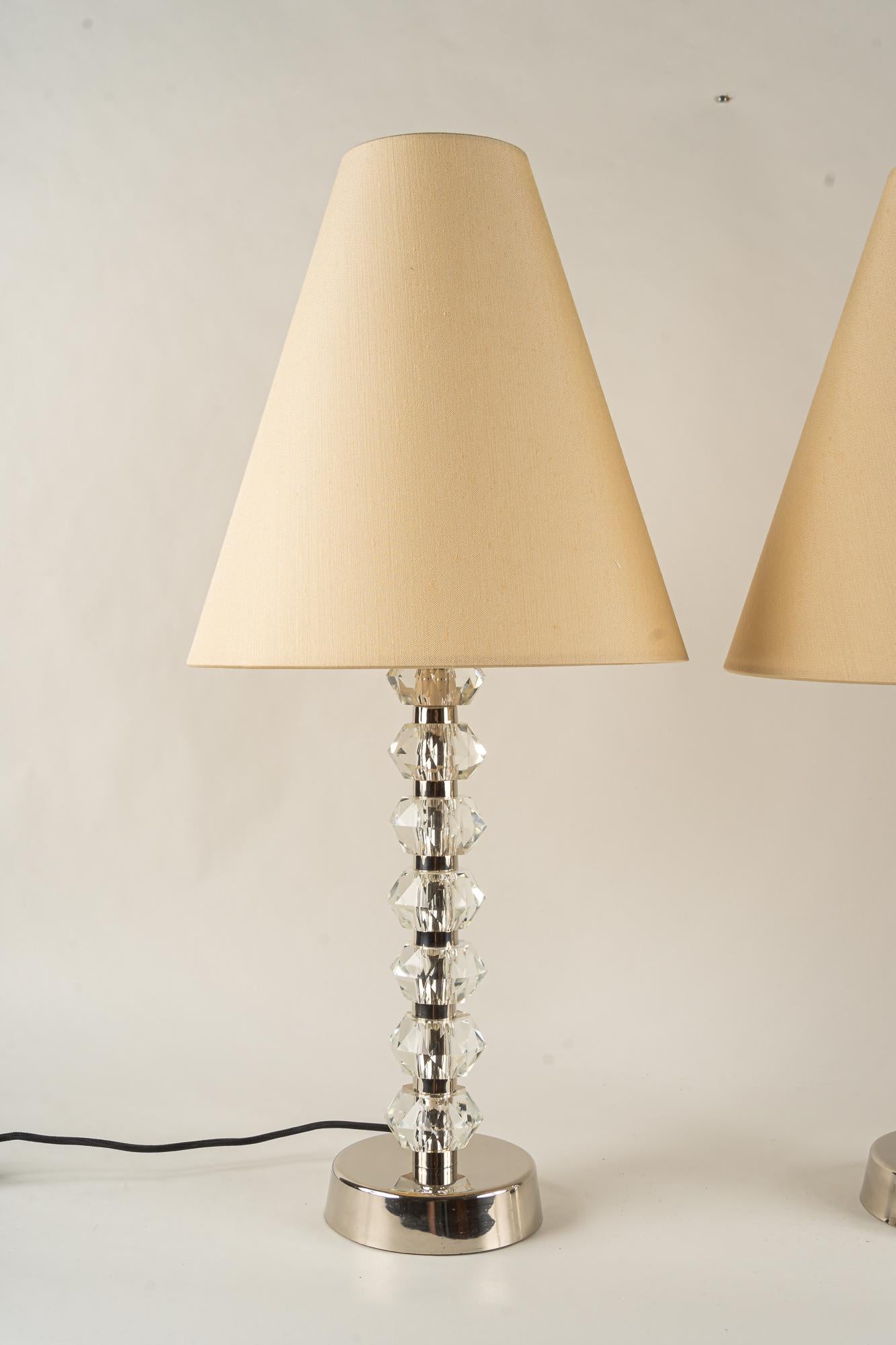 Art Deco Two Bakalowits Table Lamps Around 1960s For Sale