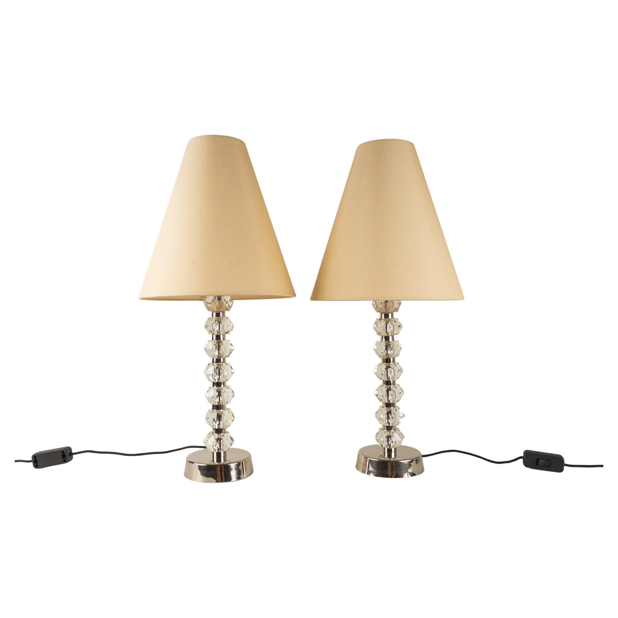 Deux lampes de table Bakalowits datant des années 1960