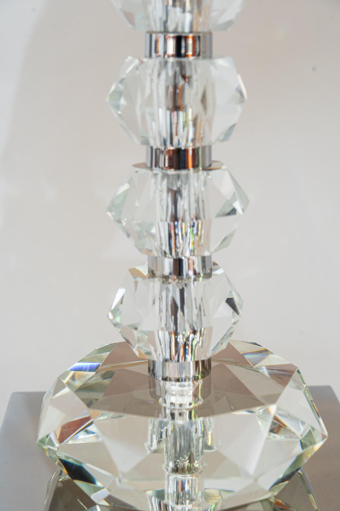 Zwei Bakalowits-Tischlampen mit riesigen facettierten Diamantkristallen, Österreich, 1970er Jahre im Angebot 7