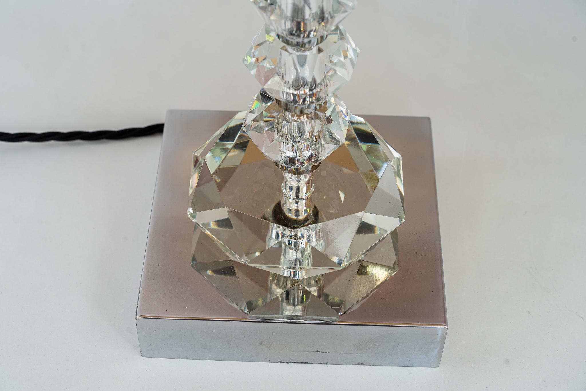 Zwei Bakalowits-Tischlampen mit riesigen facettierten Diamantkristallen, Österreich, 1970er Jahre im Angebot 2
