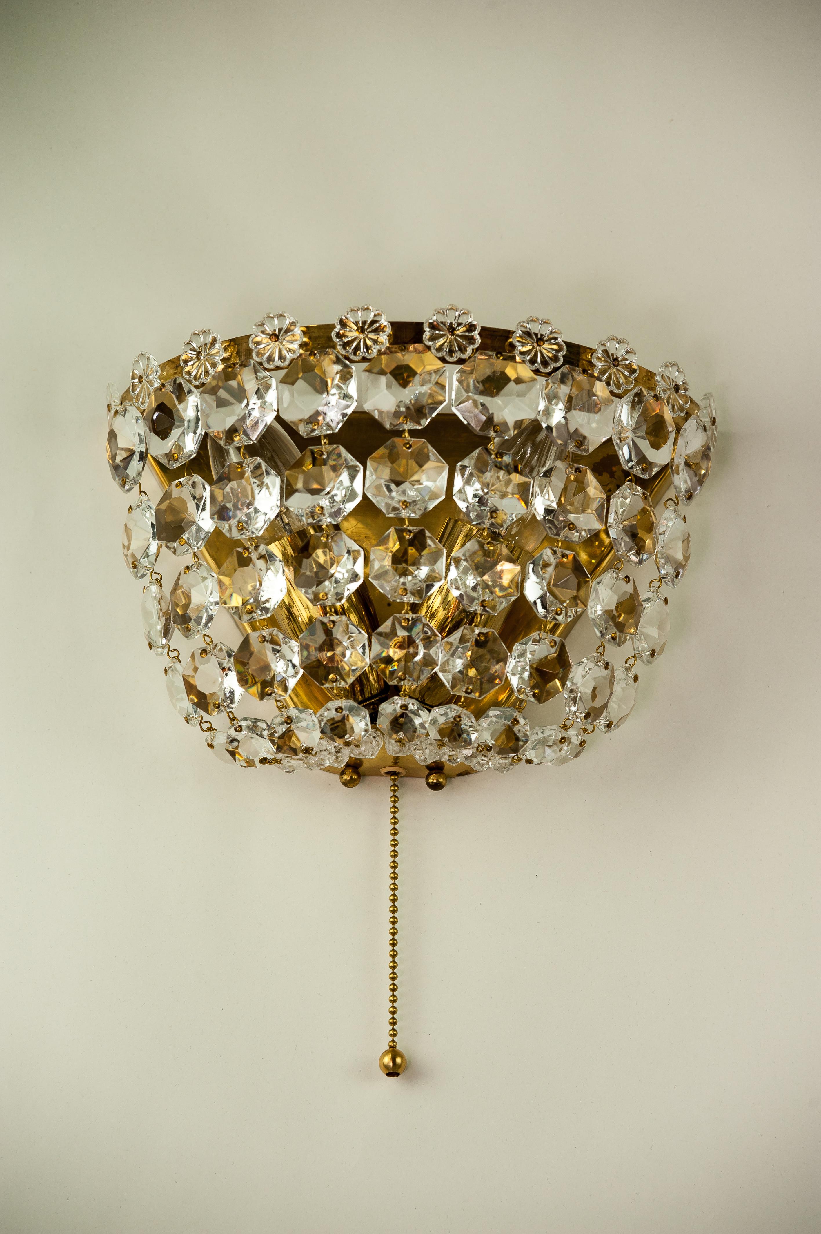 Mid-20th Century Two Bakalowits Wall Lamps, circa 1960s